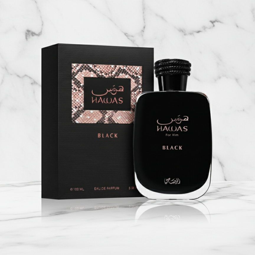 Hawas Black Rasasi Parfum Homme Luxe Dubaï
