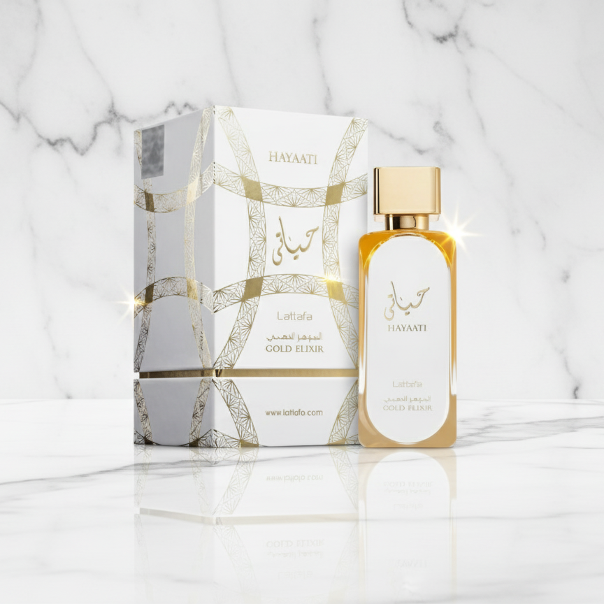 Hayaati Gold Elixir Lattafa Perfumes Luxe Dubaï Unisexe