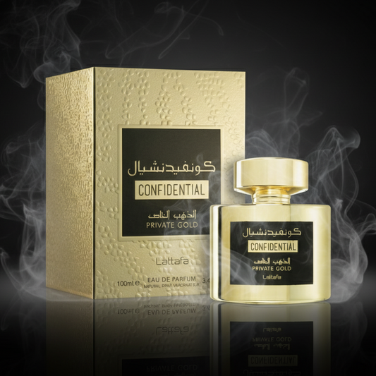 Lattafa Confidential Private Gold Luxe Dubaï Unisexe